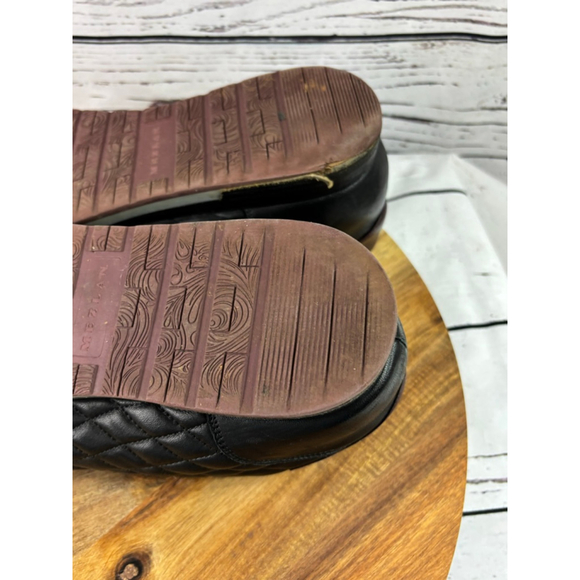 Men's Mezlan Black Quilted Leather Sneakers with Burgundy Laces, Size 14 - Picture 10 of 15